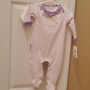 Magnolia Baby Unicorn Ruffle Sleeper